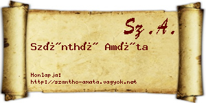 Szánthó Amáta névjegykártya